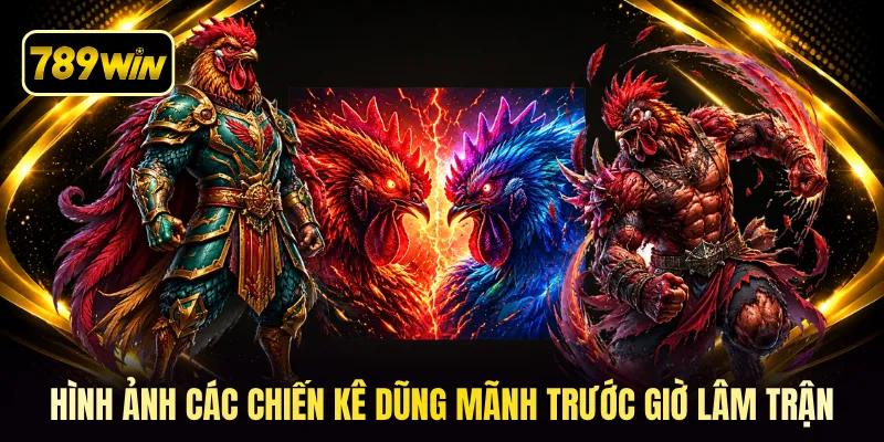 Hình ảnh các chiến kê dũng mãnh trước giờ lâm trận